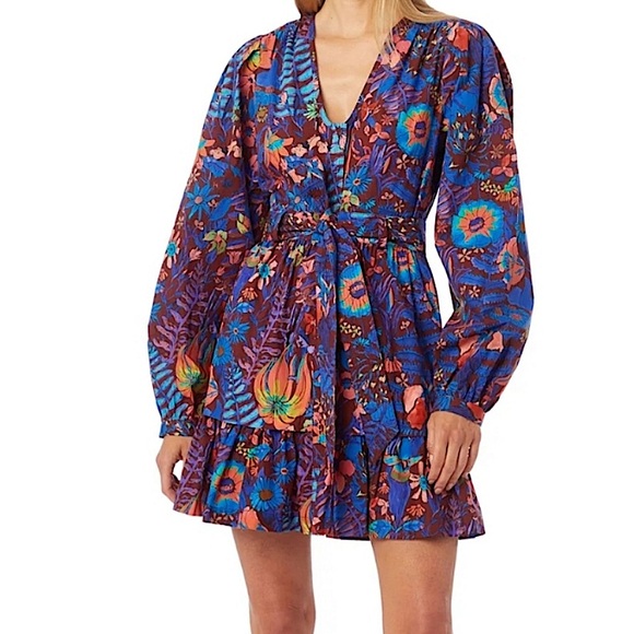 Marie Oliver Dedra Dress in Peacock Floral